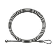 Pulling the old hose out along the cable